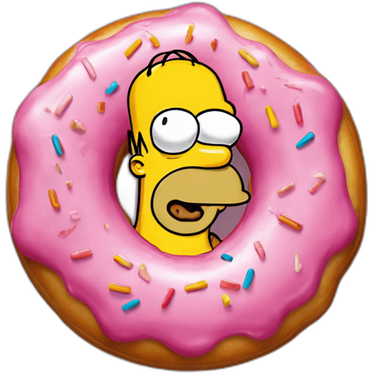 Homer Simpson dans un donut emoji