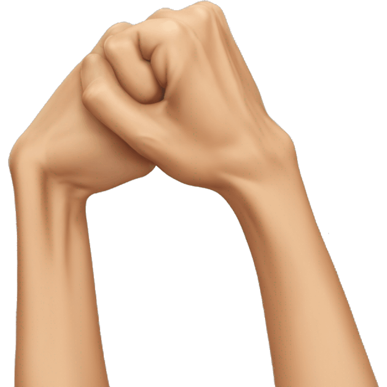 Caucasian woman arm muscles emoji