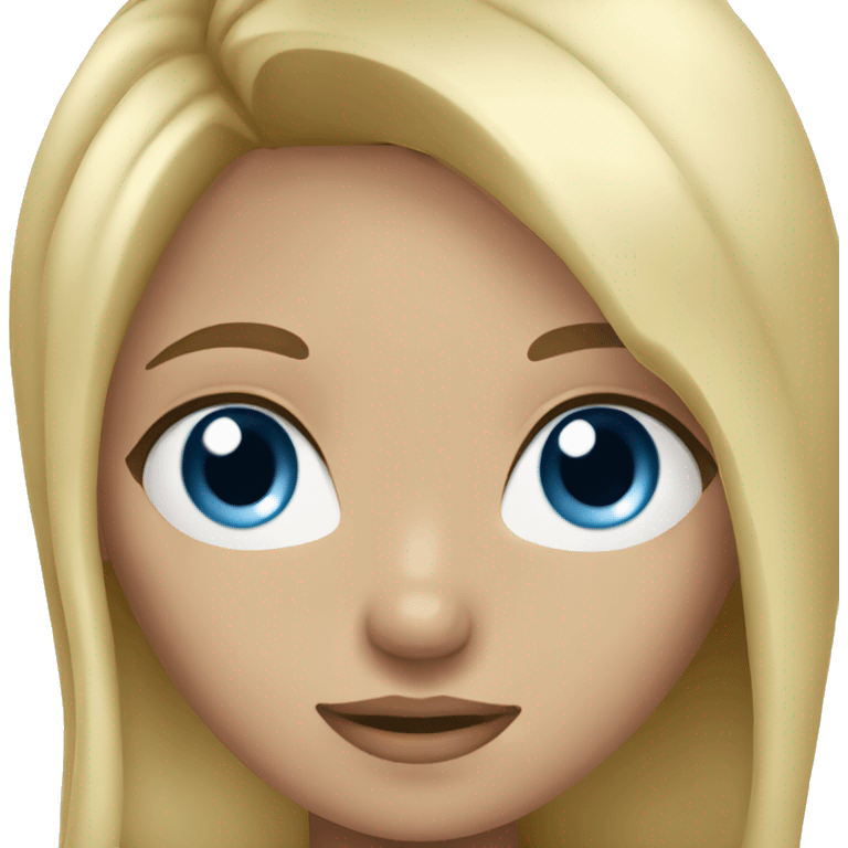 girl with blonde hair blue eyes emoji