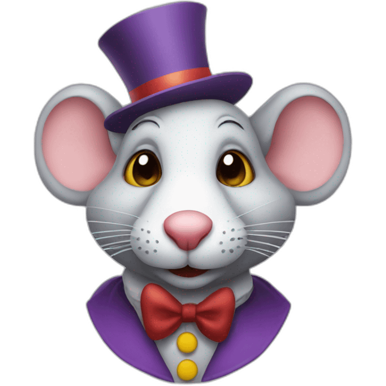 rat with clown make-up emoji