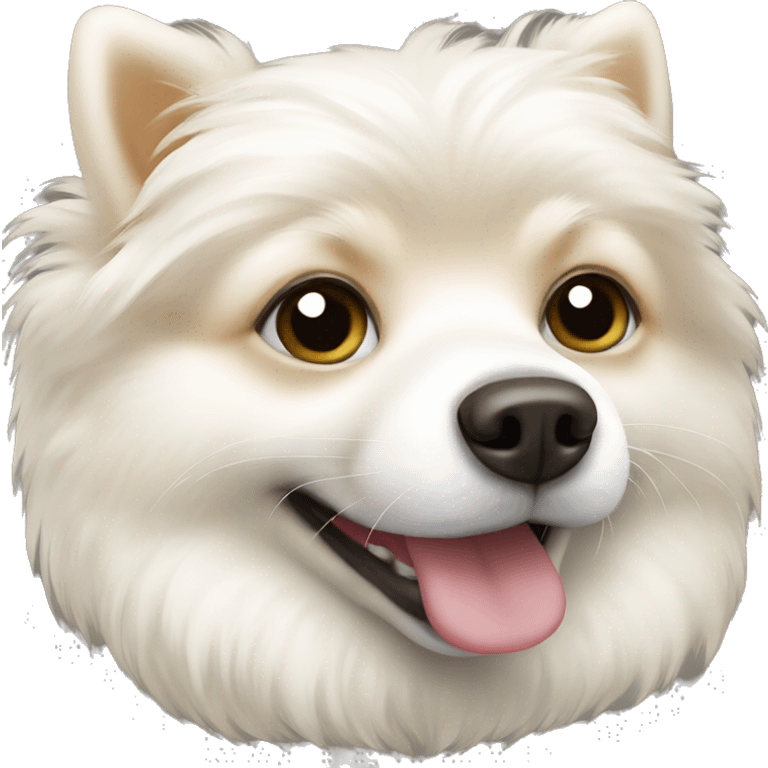 White Pomeranian with beige spots  emoji