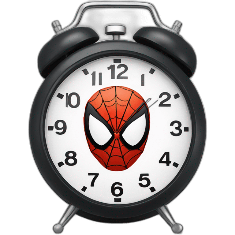 Funny spiderman alarm clock emoji