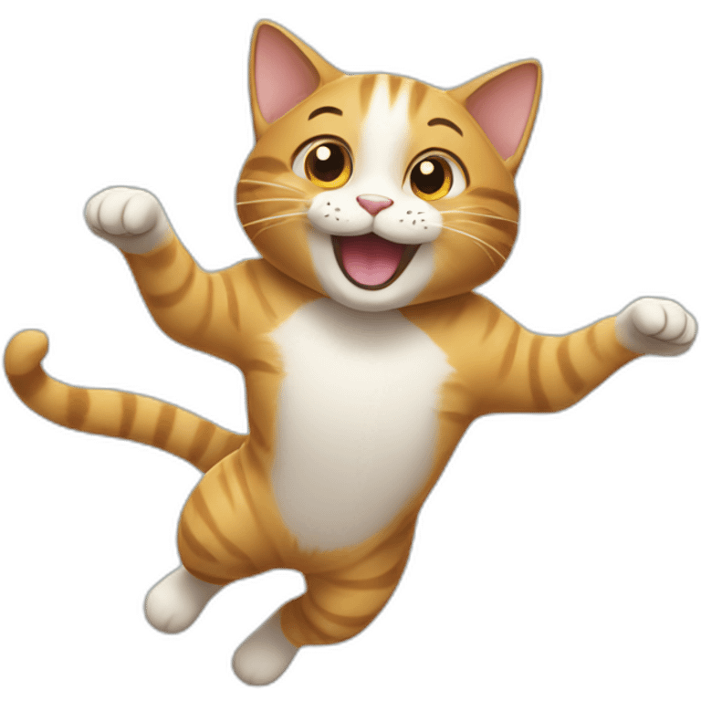 a cat that jumps up and down in happiness emoji