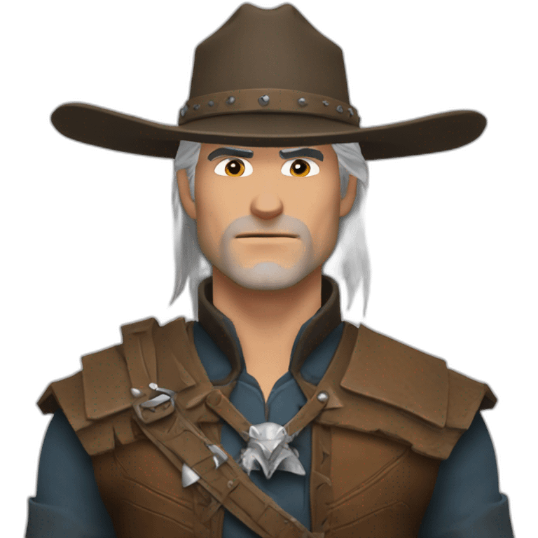 Geralt of Rivia with cowboy hat emoji