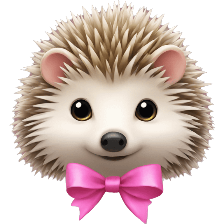 hedgehog with a pink bow emoji