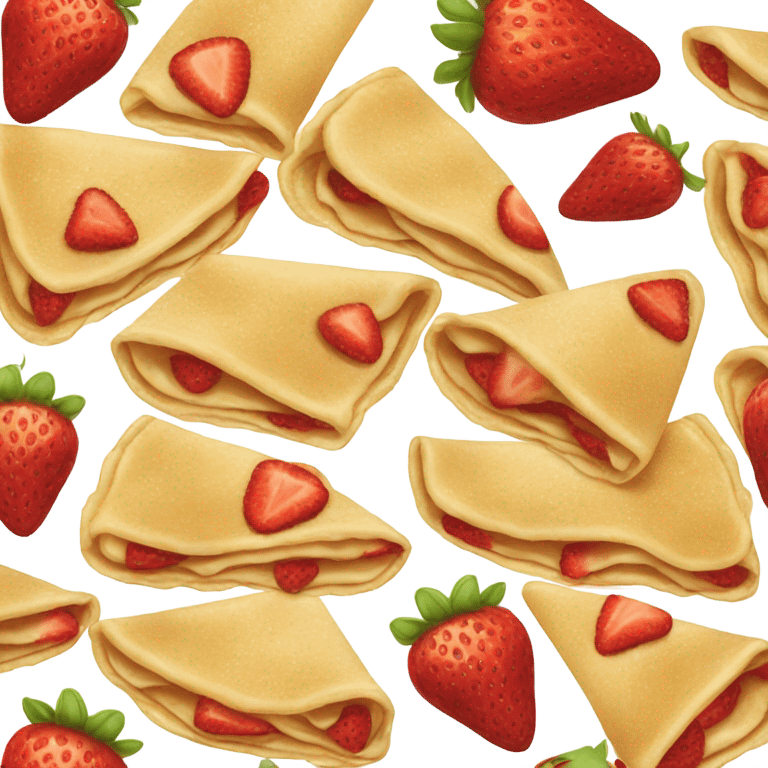 strawberry crepe emoji