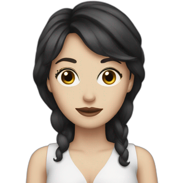 Dark hair white skin land baroness emoji