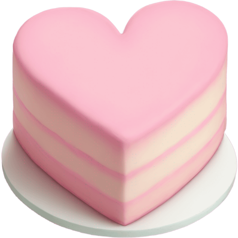 Pastel pink heart shaped cake emoji