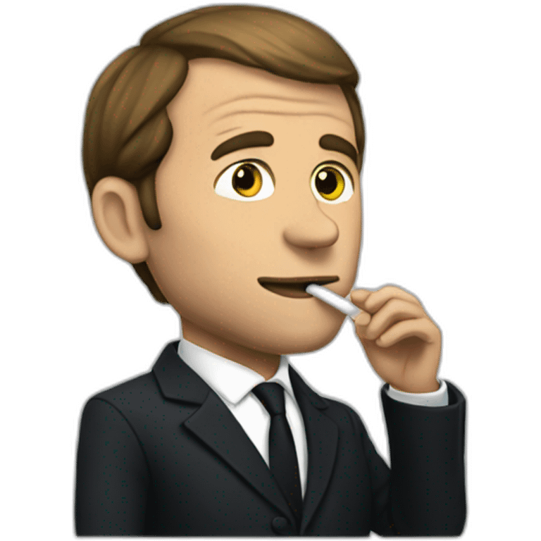 Macron smoking emoji