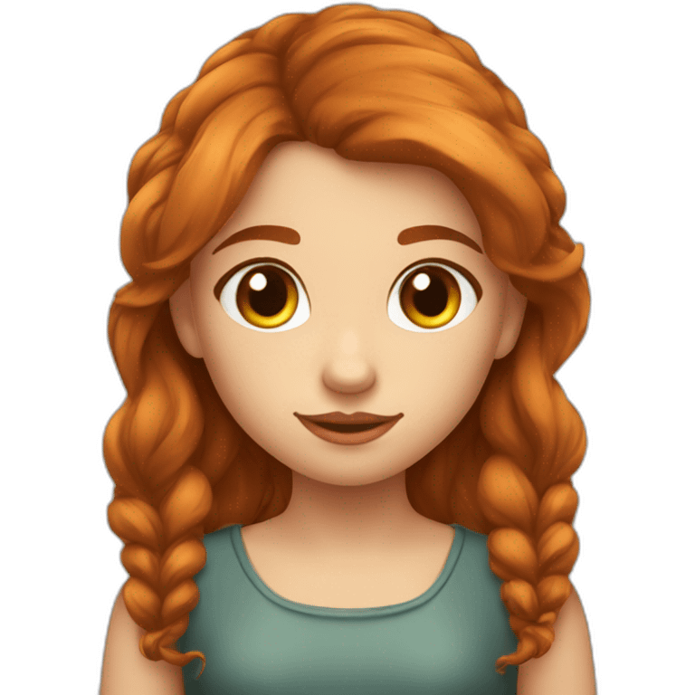 fille rousse yeux marron taches de rousseur emoji