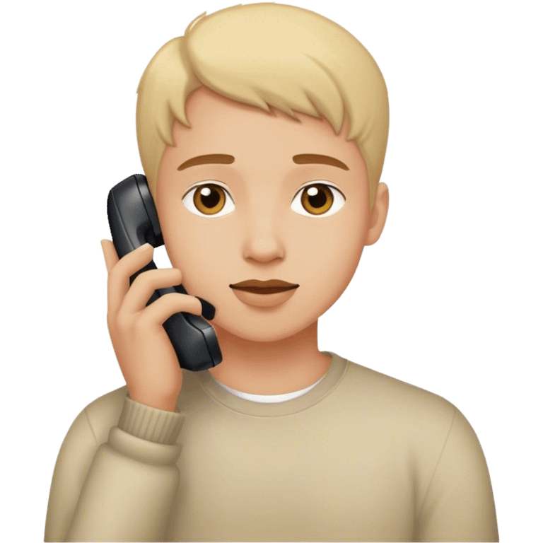 young person on the phone emoji