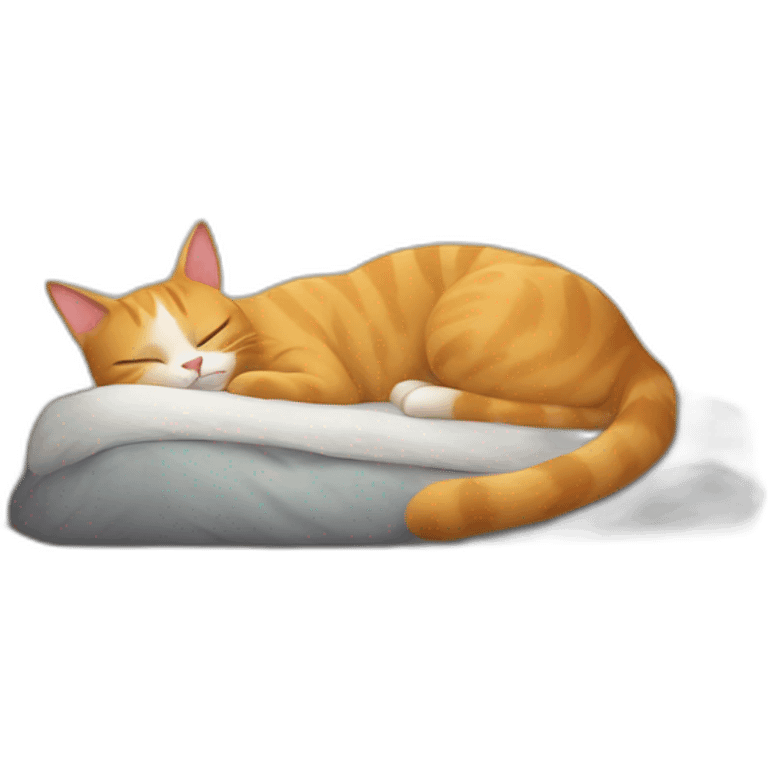 Cat inside house sleep emoji