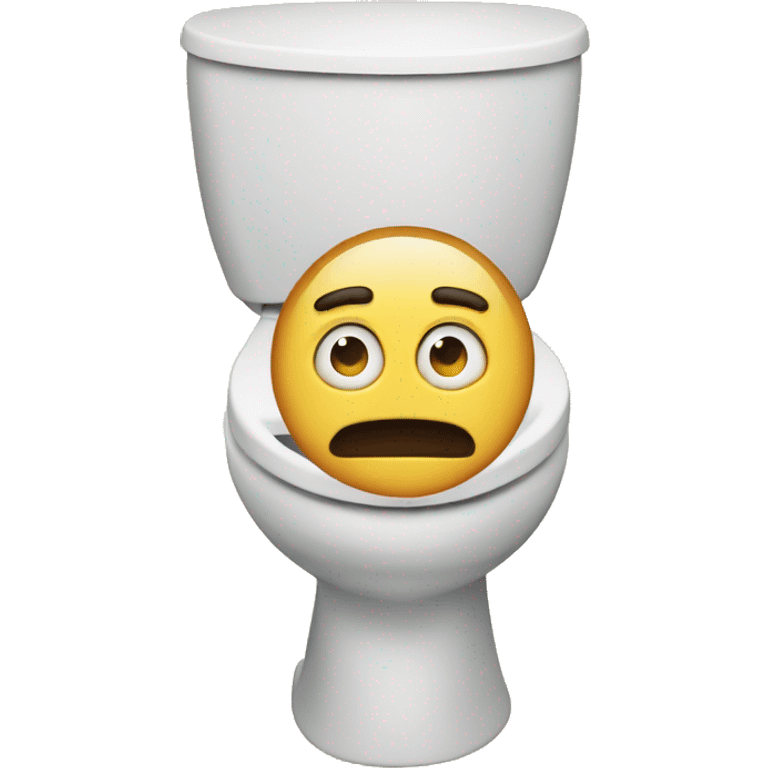 Man face emoji coming out of the toilet emoji  emoji