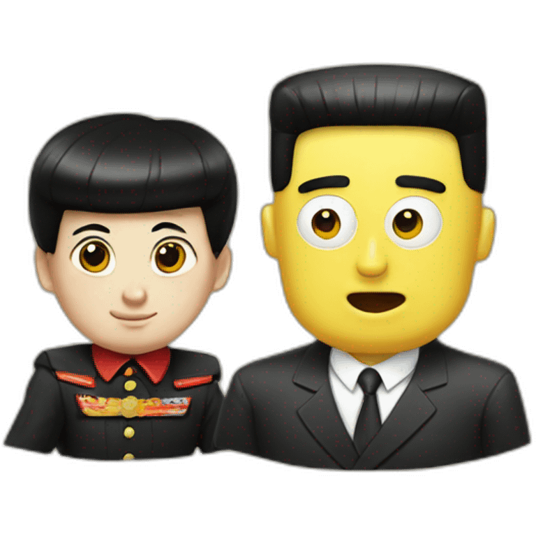 Kim jong un and spongebob emoji