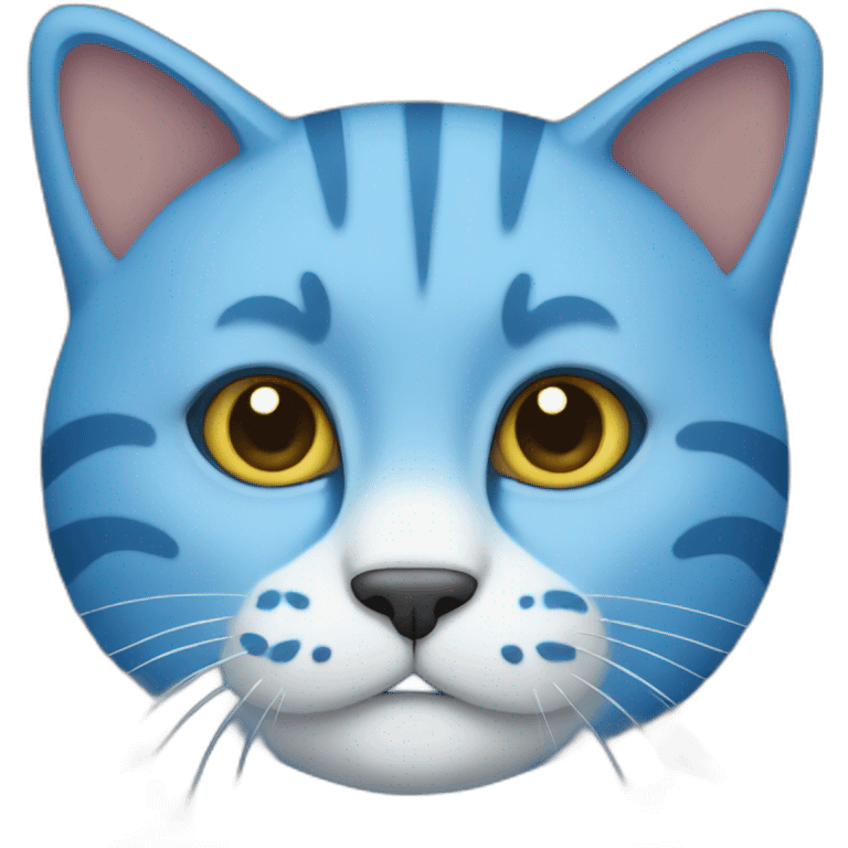 a blue cat emoji