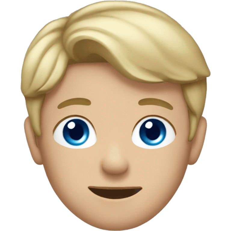 Boy with dirty blonde hair and blue eyes emoji