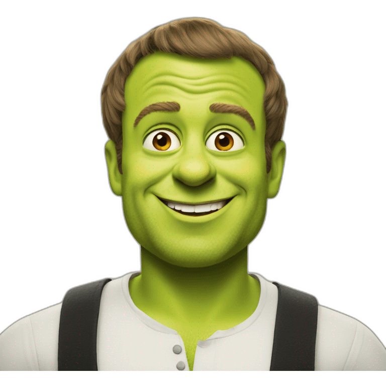 Emmanuel macron as shrek emoji