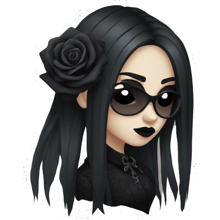 Black roses goth  emoji