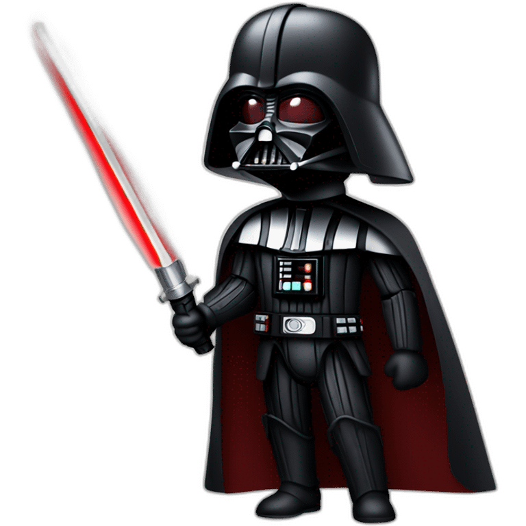 Darth Vader with red light saber emoji