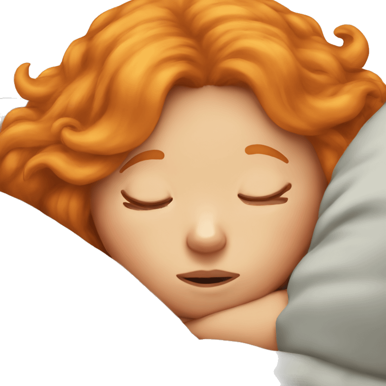 Sleeping ginger girl emoji