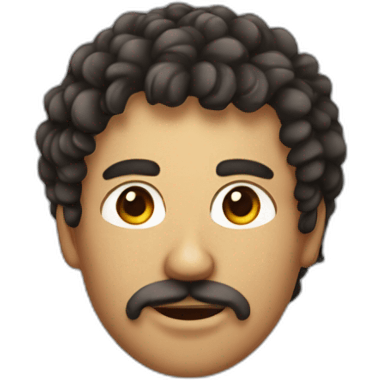 Curly man with an eyepatch and a braid by the side of his face emoji