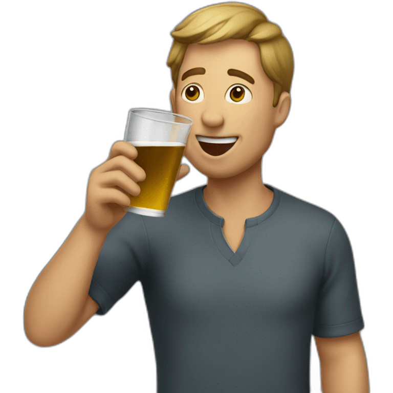 Men drinking emoji