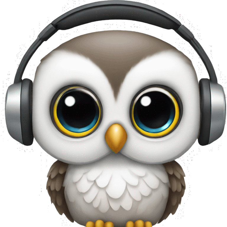 baby owl-with-headset emoji