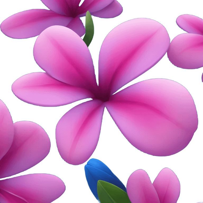 Blue and pink tropical flower  emoji