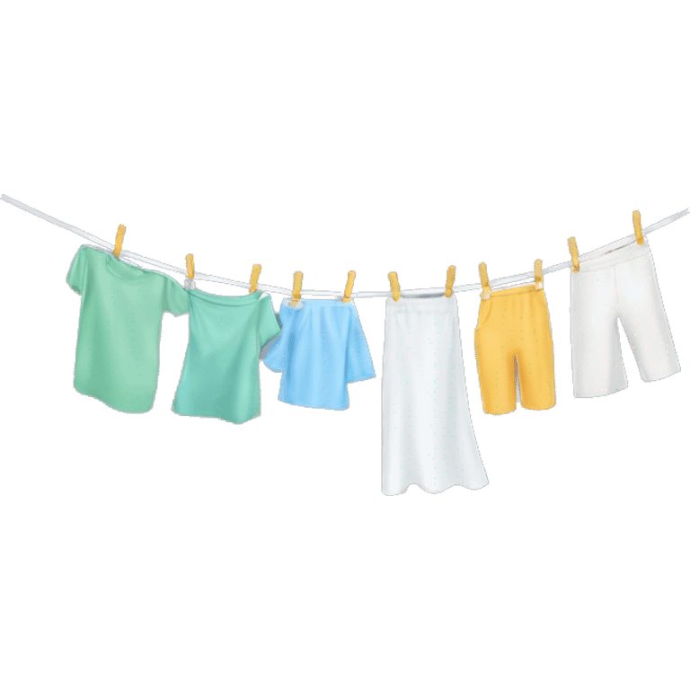 Washing line with  emoji