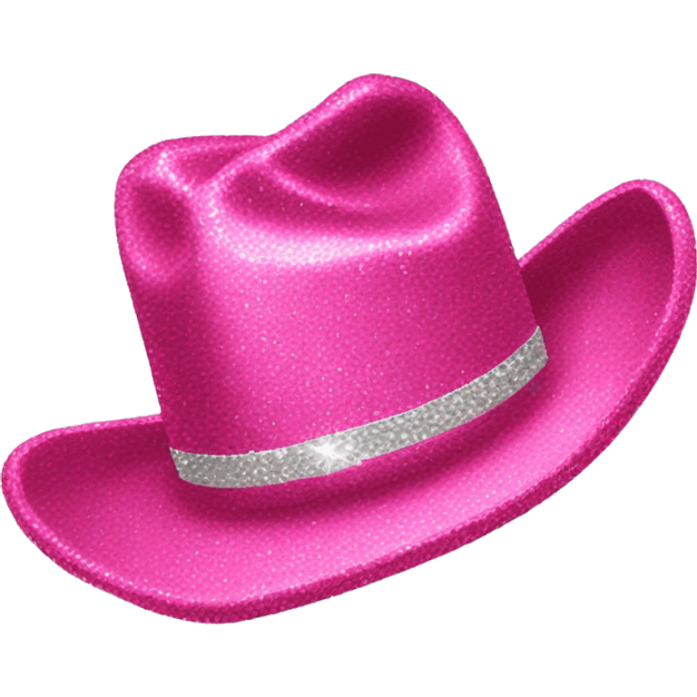 Pink sparkly cowboy hat emoji