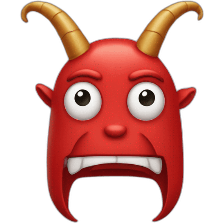 red letter d with horns emoji