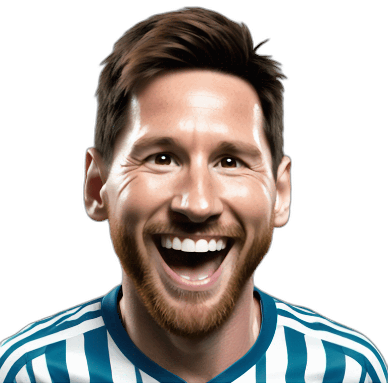 Messi laughing emoji