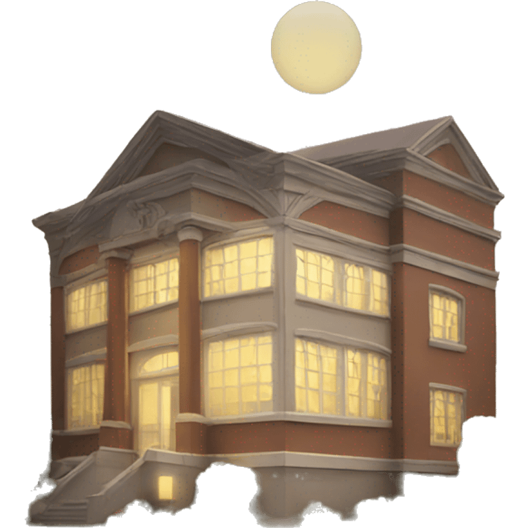 light school building at front emoji