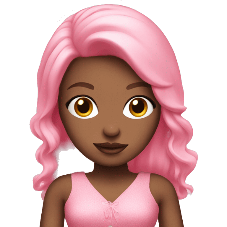 pink dressed doll emoji