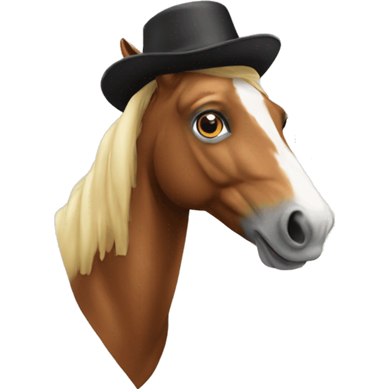 Horse with a hat emoji