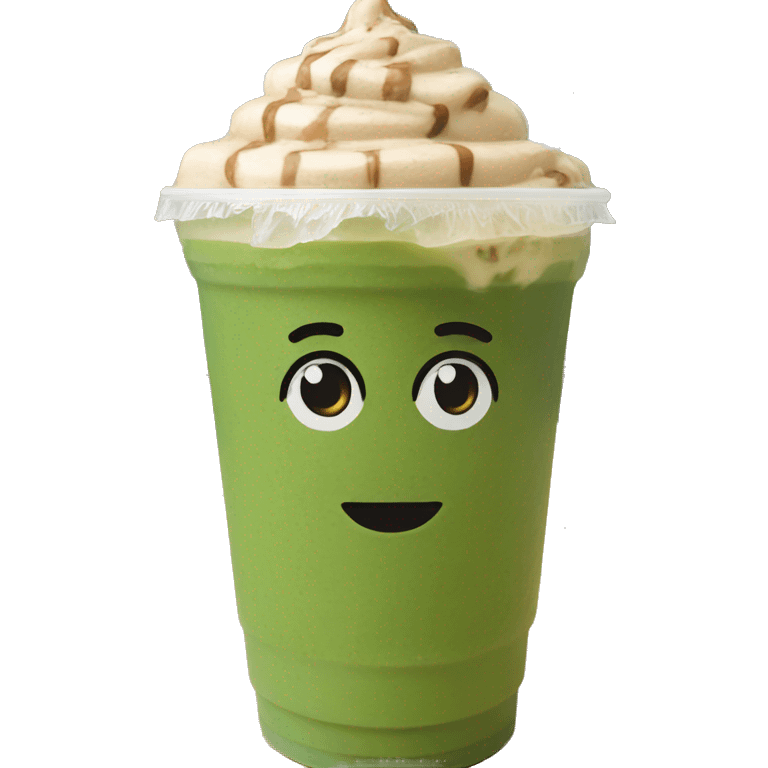 Matcha iced latte  emoji