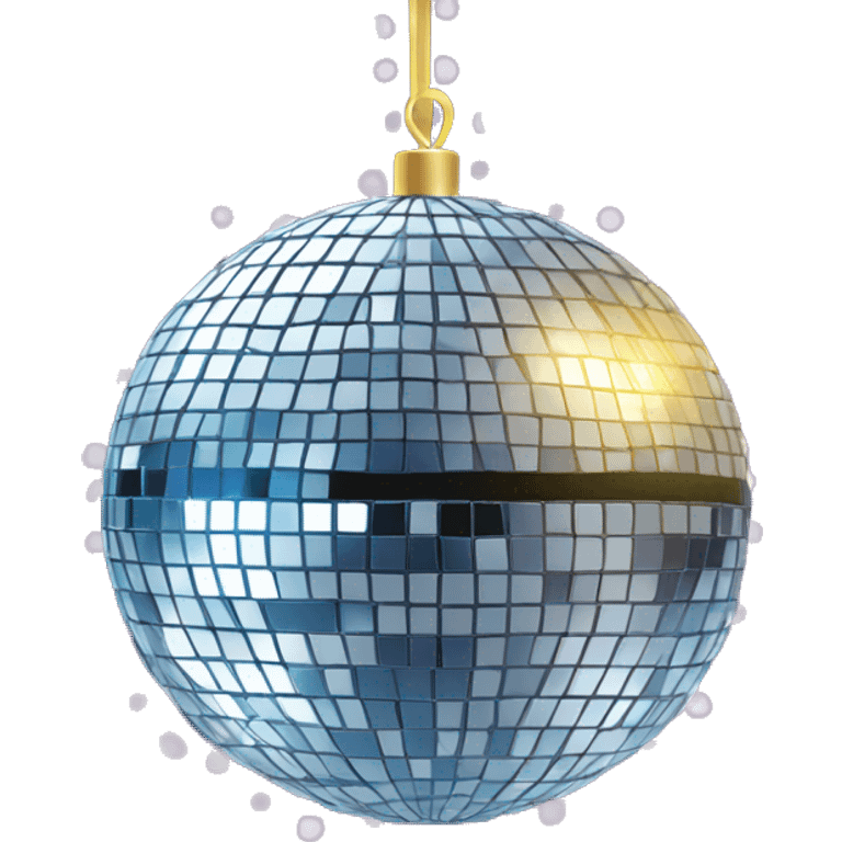 A Christmas disco ball emoji