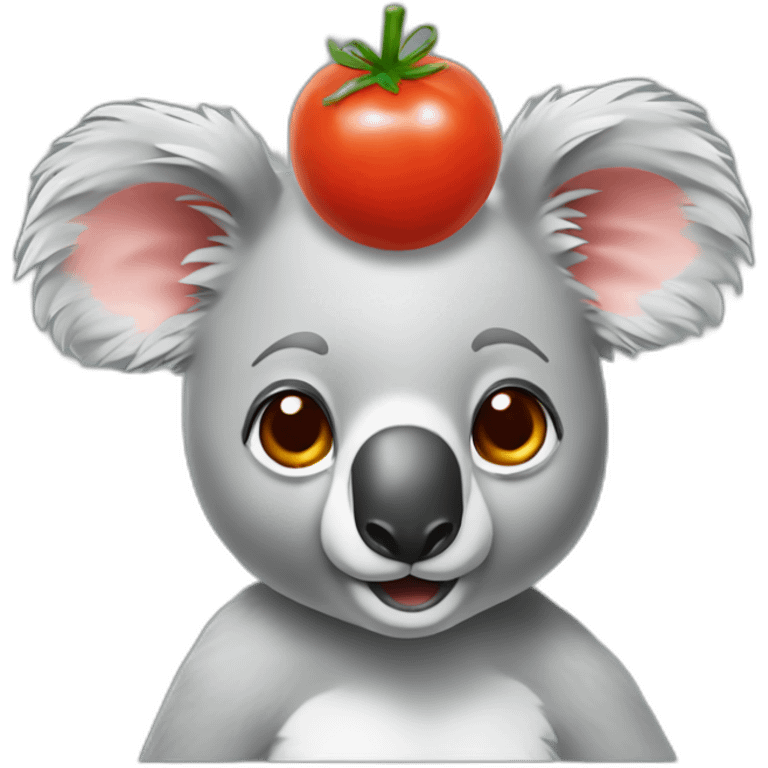 Koala with tomate sauce on his face emoji