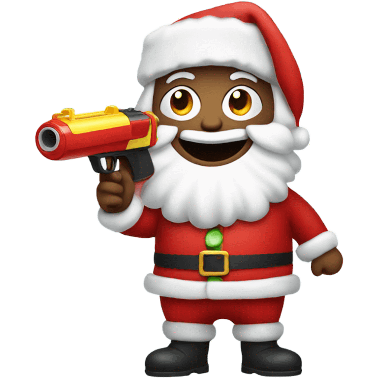 Santa with a water gun emoji