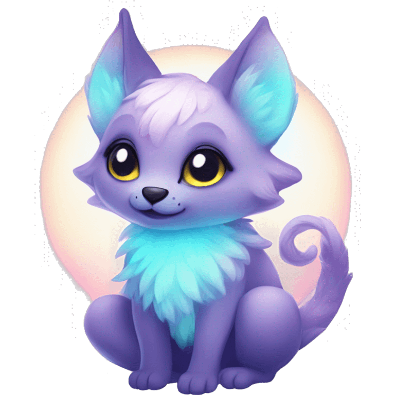 Kawaii bright fantasy ethereal anthro fursona animal emoji