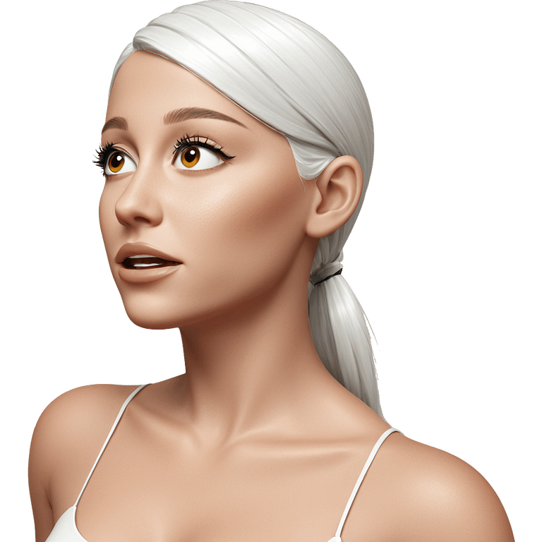 realistic girl with white hair emoji