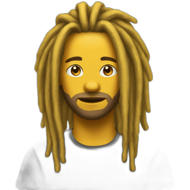 Yellow dreadlocks emoji