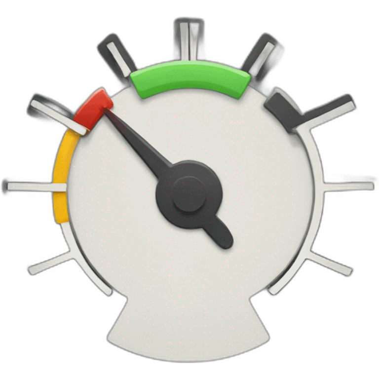 A circular gauge for electricity emoji