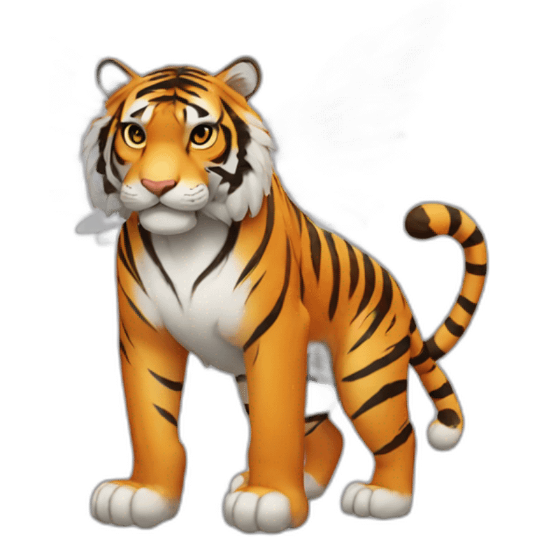 Tiger with wings emoji