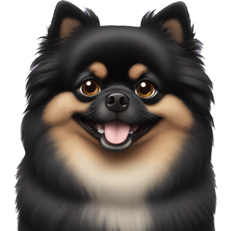 Black pomeranian emoji