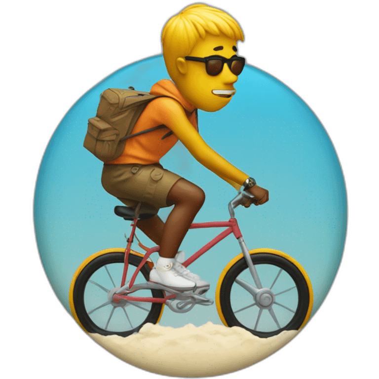 Tyler the creator riding an analog clock emoji