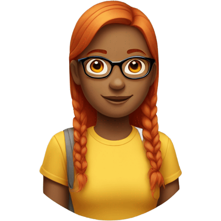 red-straight-haired-girl-glasses-yellow-shirt emoji