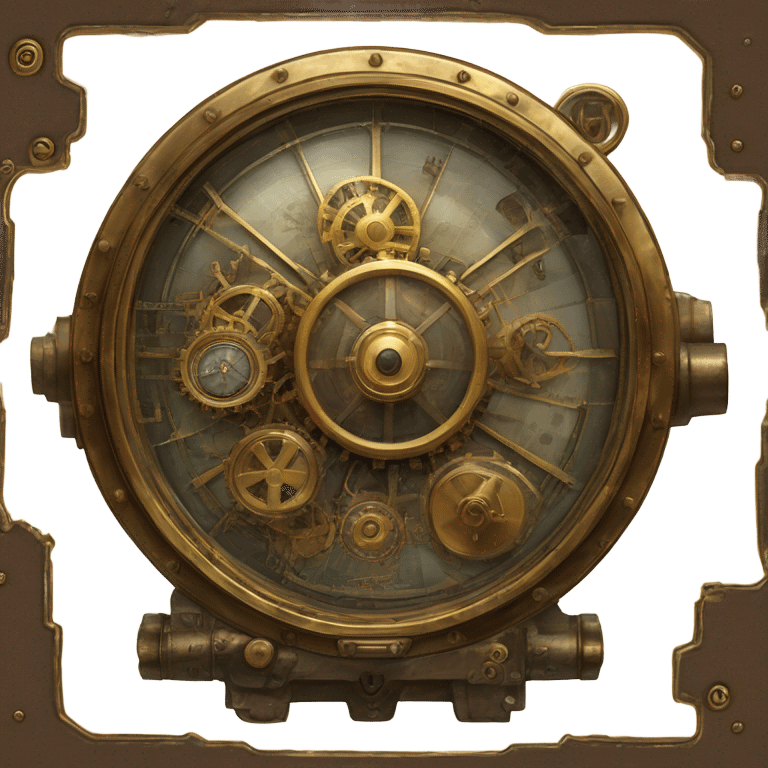 large screen steampunk frame radar display  emoji