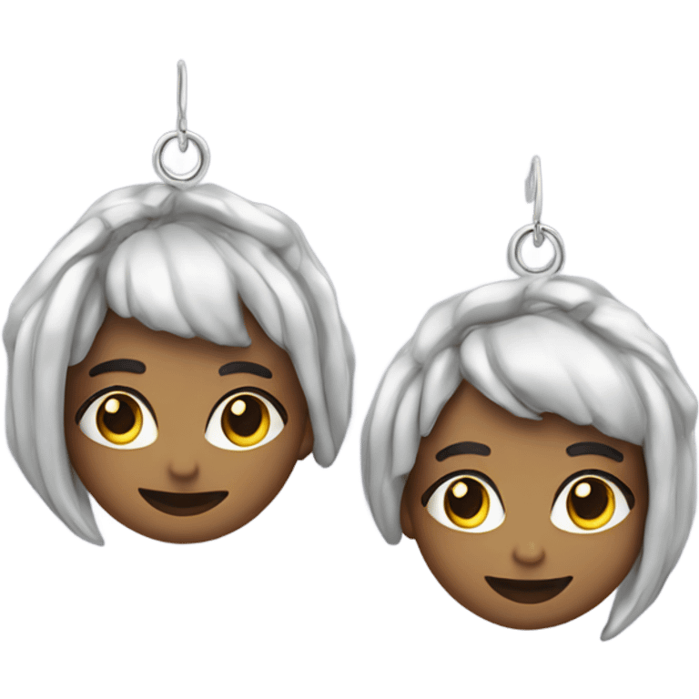 chunky silver hoop earrings emoji