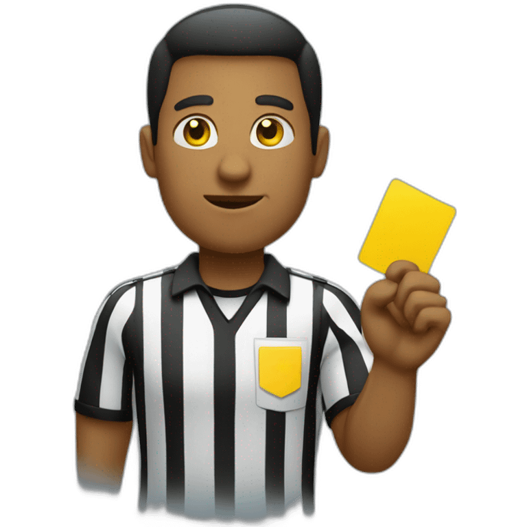 referee holding yellow card emoji